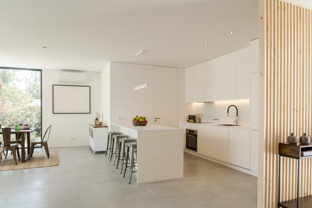 Kitchen in modern vacation house