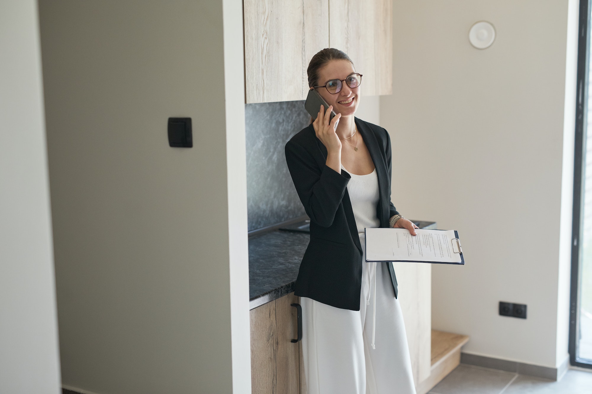 Real Estate Agent Calling by Smartphone